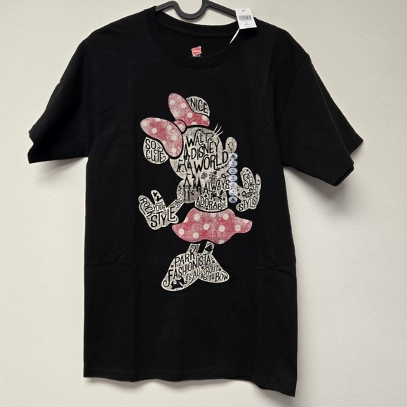 Disney Minnie Mouse graphic t-shirt Black S - Picture 1 of 7